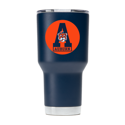 Navy Circle Aubie Tumbler 30oz
