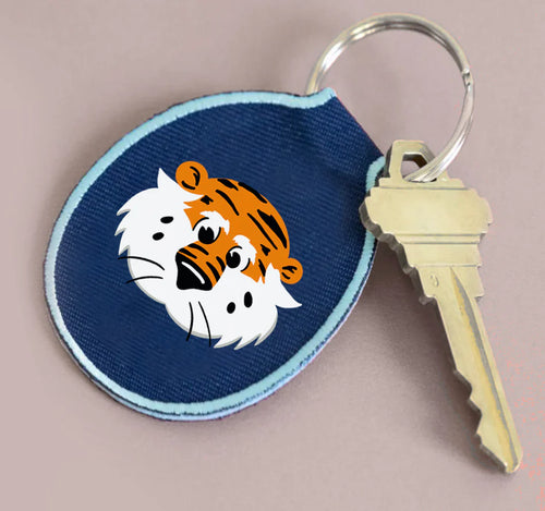 Aubie Embroidered Keychain