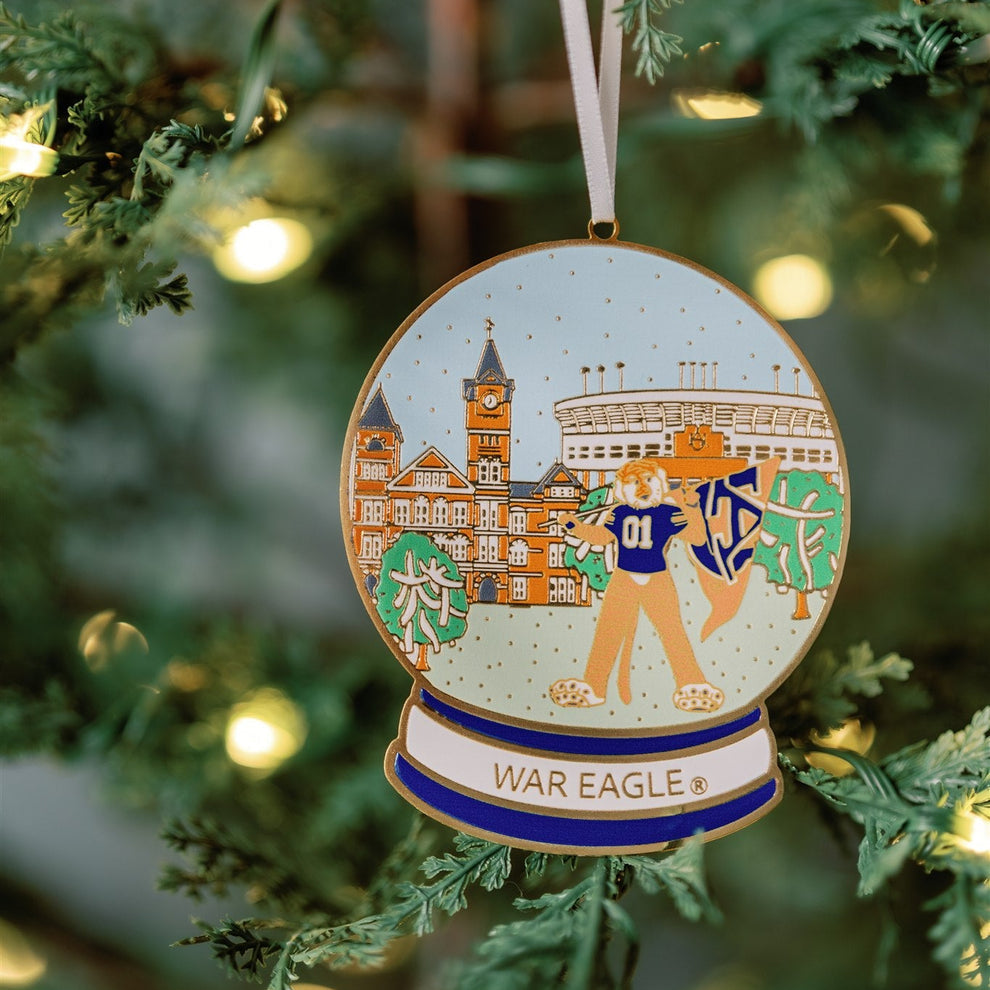 Enamel Auburn University Snow Globe Ornament