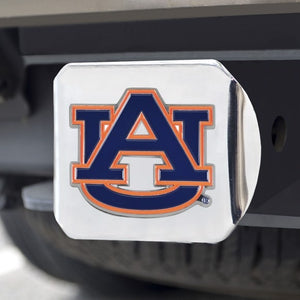 Chrome and team color hitch cover